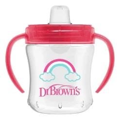 DR BROWN´S Dr. Brown´s - Vaso Transición boquilla suave 180 ml Rosa
