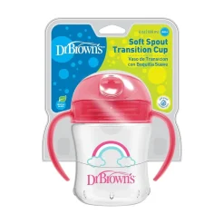 DR BROWN´S Dr. Brown´s - Vaso Transición boquilla suave 180 ml Rosa