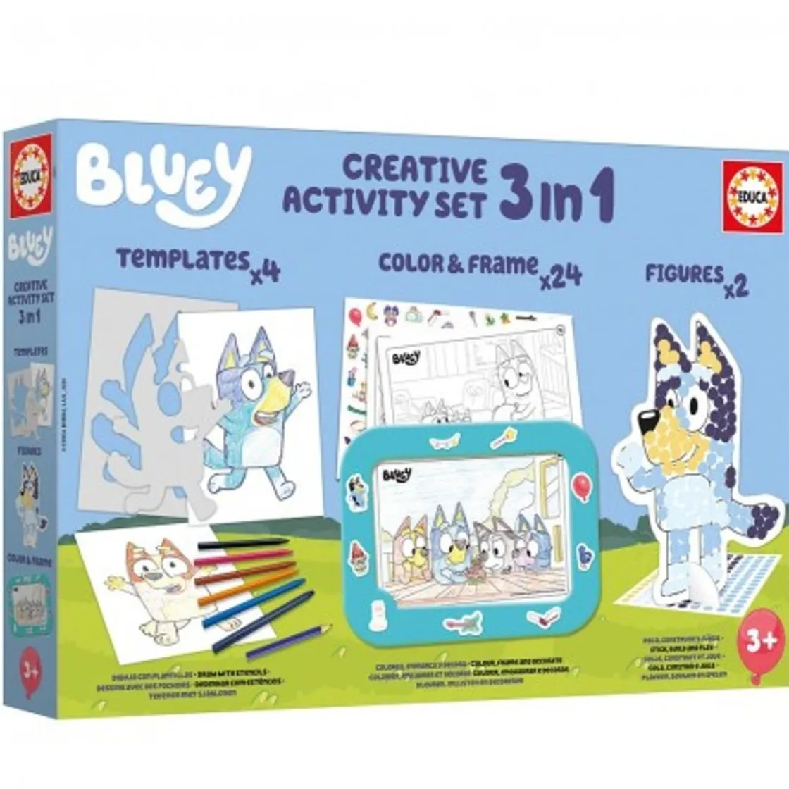EDUCA BORRAS - Bluey - Set creativo 3 en 1 de actividades