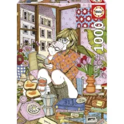 EDUCA BORRAS - Puzzle 1000 piezas - Tiempo para mí, A. Jarén, 48 x 68 cm, con Cola Fix+ ㅤ* Juegos Y Puzzles