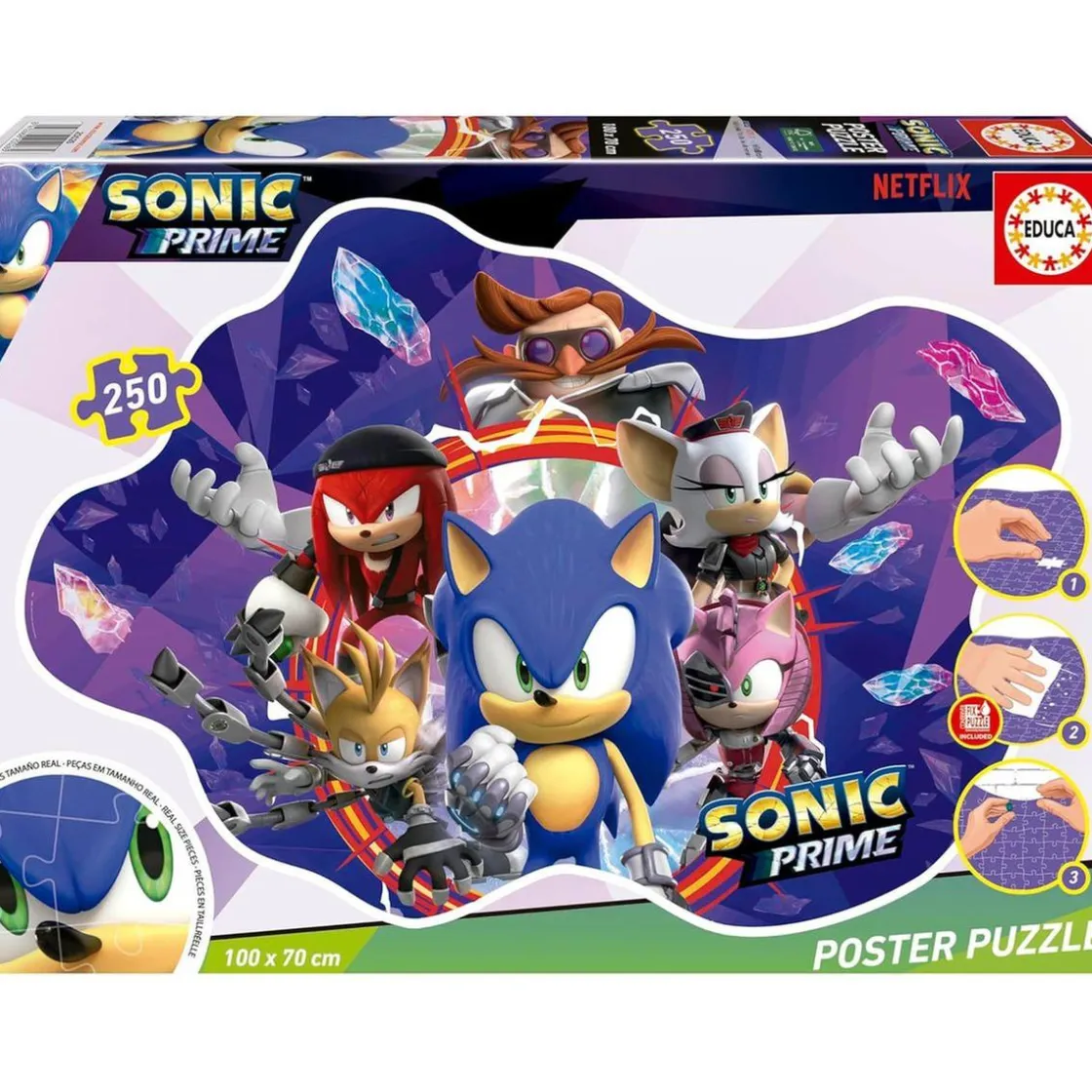 EDUCA BORRAS - Puzzle 250 Sonic Prime 'Poster Puzzle' ㅤ* Juegos Y Puzzles