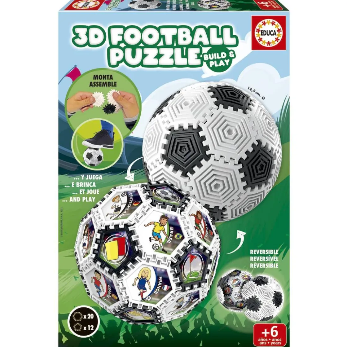 EDUCA BORRAS - Puzzle 3D fútbol* Juegos Y Puzzles
