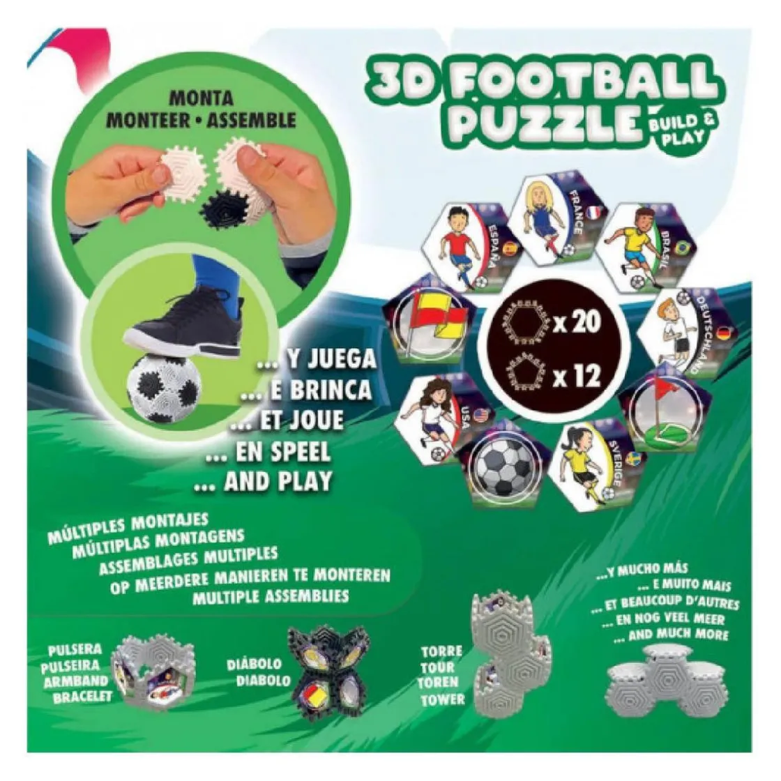 EDUCA BORRAS - Puzzle 3D fútbol* Juegos Y Puzzles