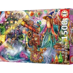 EDUCA BORRAS - Puzzle Hechizo de Mago 1500 piezas con cola fix ㅤ* Juegos Y Puzzles