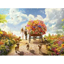 EDUCA BORRAS - Puzzle Paisaje Floral de 1000 Piezas ㅤ