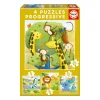 EDUCA BORRAS Educa Borrás - Animales Salvajes - Pack 4 Puzzles Progresivos* Juegos Y Puzzles