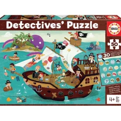 EDUCA BORRAS Educa Borrás - Barco pirata - Puzzle detectives 50 piezas* Juegos Y Puzzles