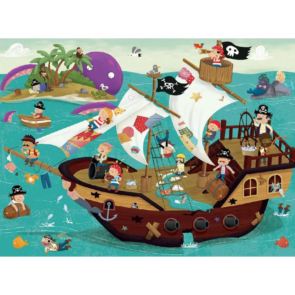 EDUCA BORRAS Educa Borrás - Barco pirata - Puzzle detectives 50 piezas* Juegos Y Puzzles