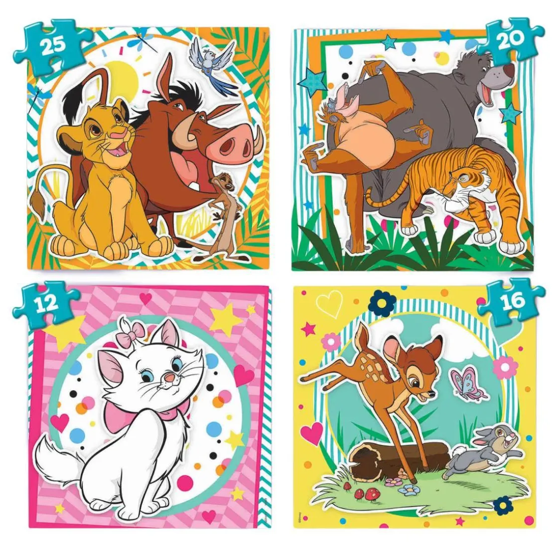 EDUCA BORRAS Educa Borrás - Disney - Maleta con 4 puzzles progresivos