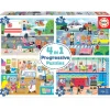 EDUCA BORRAS Educa Borrás - Héroes en acción - Pack 4 puzzles progresivos* Juegos Y Puzzles