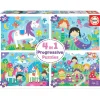 EDUCA BORRAS Educa Borrás - Mundo de fantasía - Pack 4 puzzles progresivos