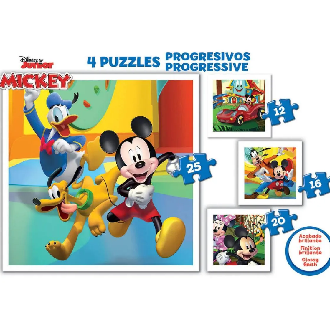 EDUCA BORRAS Educa Borrás - Pack 4 puzzles progresivos Mickey and Friends