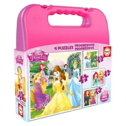 EDUCA Borrás - Princesas Disney - Maleta Puzzles Progresivos* Juegos Y Puzzles