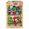 EDUCA BORRAS Educa Borrás - Spidey y su Superequipo - Pack puzzles de madera 2x25 piezas
