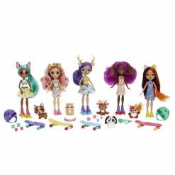 ENCHANTIMALS - City Tails - Pack 5 muñecas Skate* Muñecas