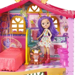 BARBIE Enchantimals - muñeca Danessa Deer con casa de ciervos