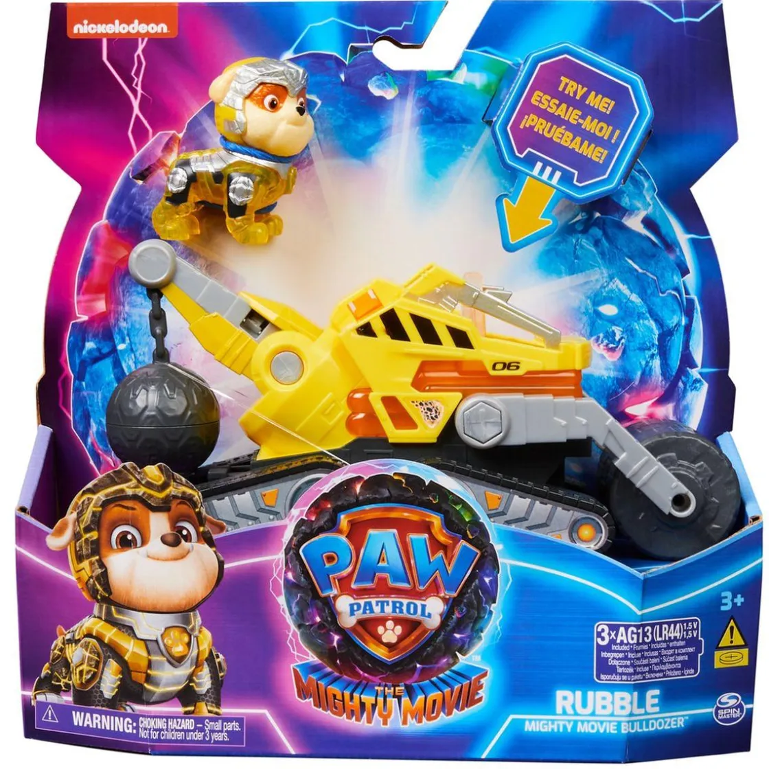 SPIN MASTER Energía - Patrulla Canina - Camión de construcción de juguete con figura de acción, luces y sonidos ㅤ