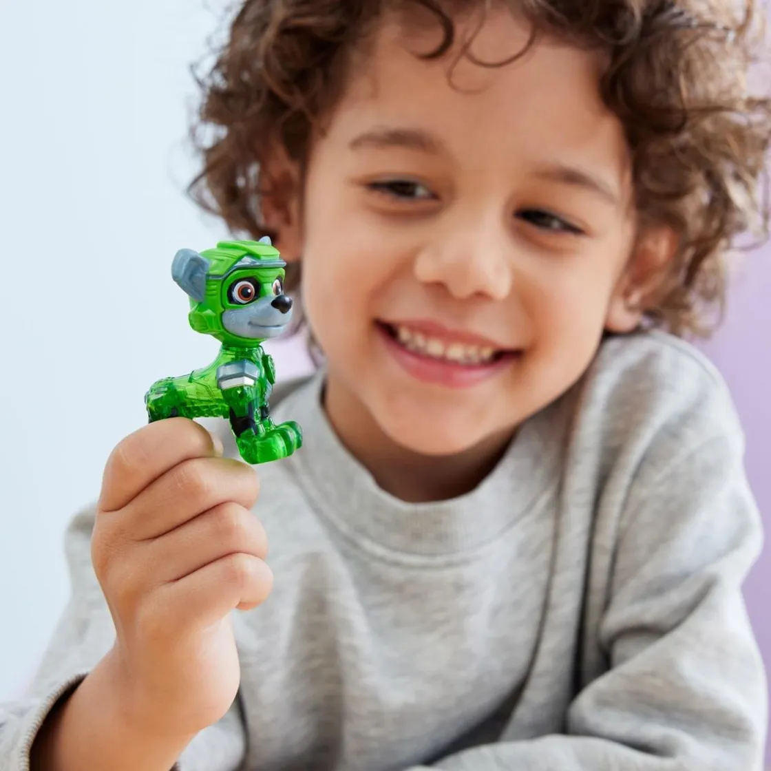 SPIN MASTER Energía - Patrulla Canina - Camión de reciclaje de juguete con figura de acción Rocky, luces y sonidos ㅤ