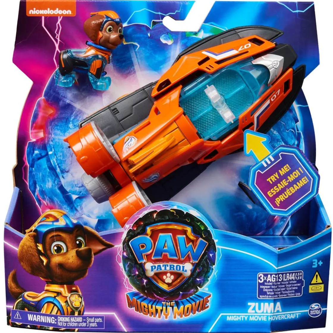 SPIN MASTER Energía - Patrulla Canina - Aerodeslizador de juguete con figura de acción de Zuma, luces y sonidos ㅤ* Coleccionables Y Mini Mundos