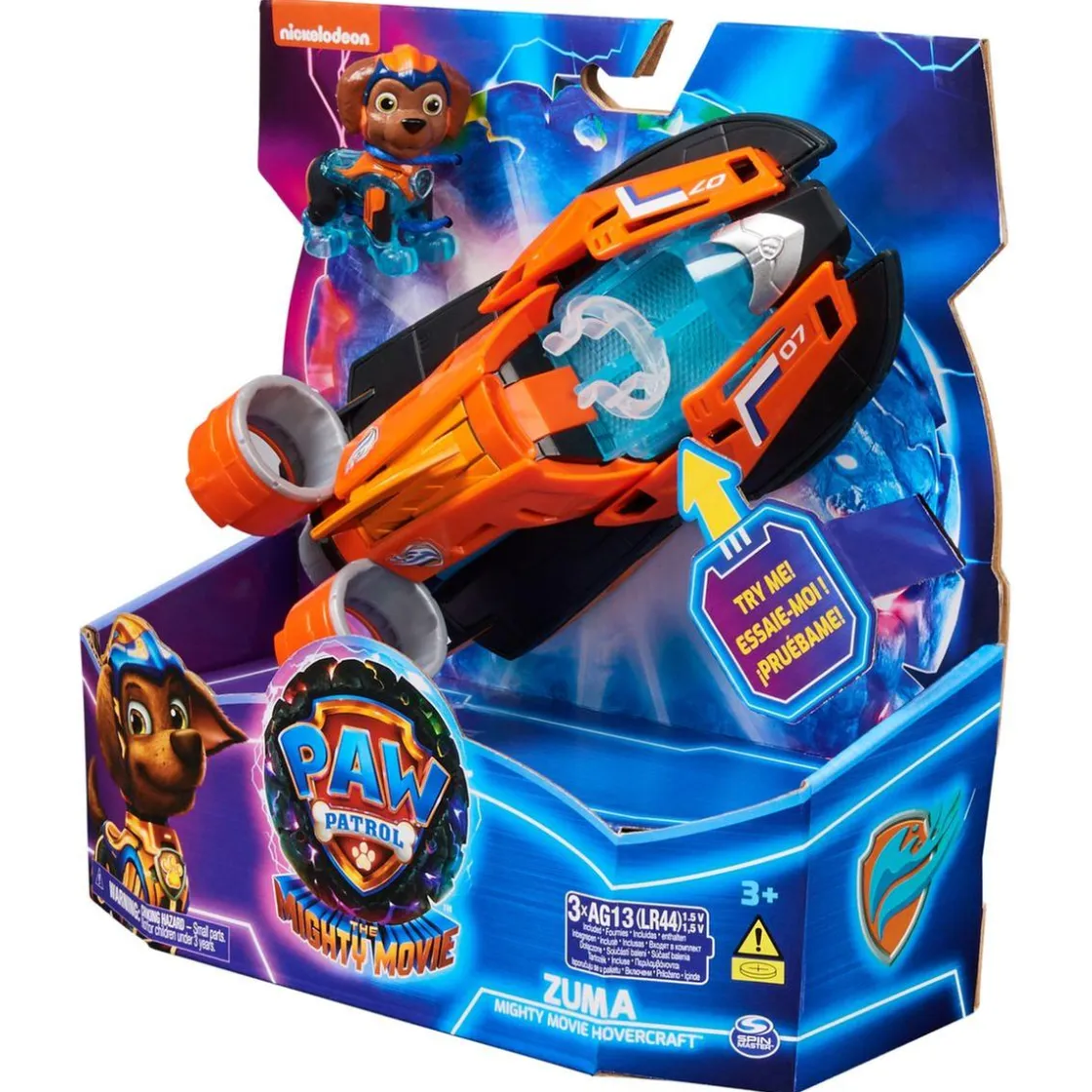 SPIN MASTER Energía - Patrulla Canina - Aerodeslizador de juguete con figura de acción de Zuma, luces y sonidos ㅤ* Coleccionables Y Mini Mundos