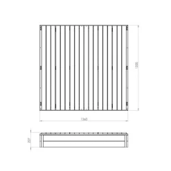 Exit Toys Exit - Arenero de madera Aksent 136 x 132 cm* Juguetes De Verano