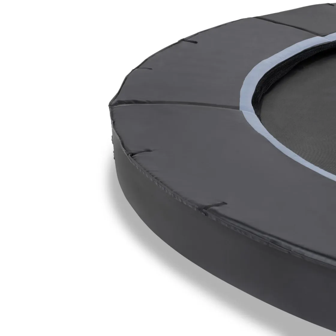 Exit Toys Exit - Cama elástica de suelo Dynamic 427 cm negro con perímetro de seguridad* Camas Elásticas