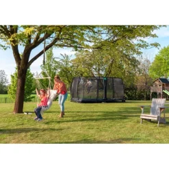 Exit Toys Exit - Cama elástica de suelo Allure Classic 214 x 366 cm verde