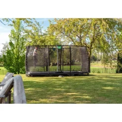 Exit Toys Exit - Cama elástica de suelo Allure Classic 214 x 366 cm verde