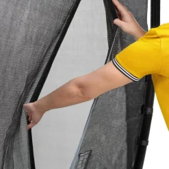 Exit Toys Exit - Cama elástica de suelo Dynamic 305 cm negro con red de seguridad* Camas Elásticas