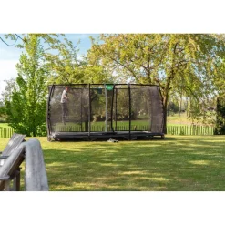 Exit Toys Exit - Cama elástica de suelo Allure Premium 214 x 366 cm negro