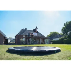 Exit Toys Exit - Cama elástica redonda con acolchado negro 427 cm* Camas Elásticas