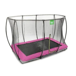 Exit Toys Exit - Cama elástica Silhouette rectangular de suelo rosa 244 cm* Camas Elásticas