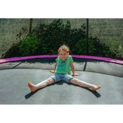 Exit Toys Exit - Cama elástica Silhouette redonda de suelo rosa 366 cm* Camas Elásticas