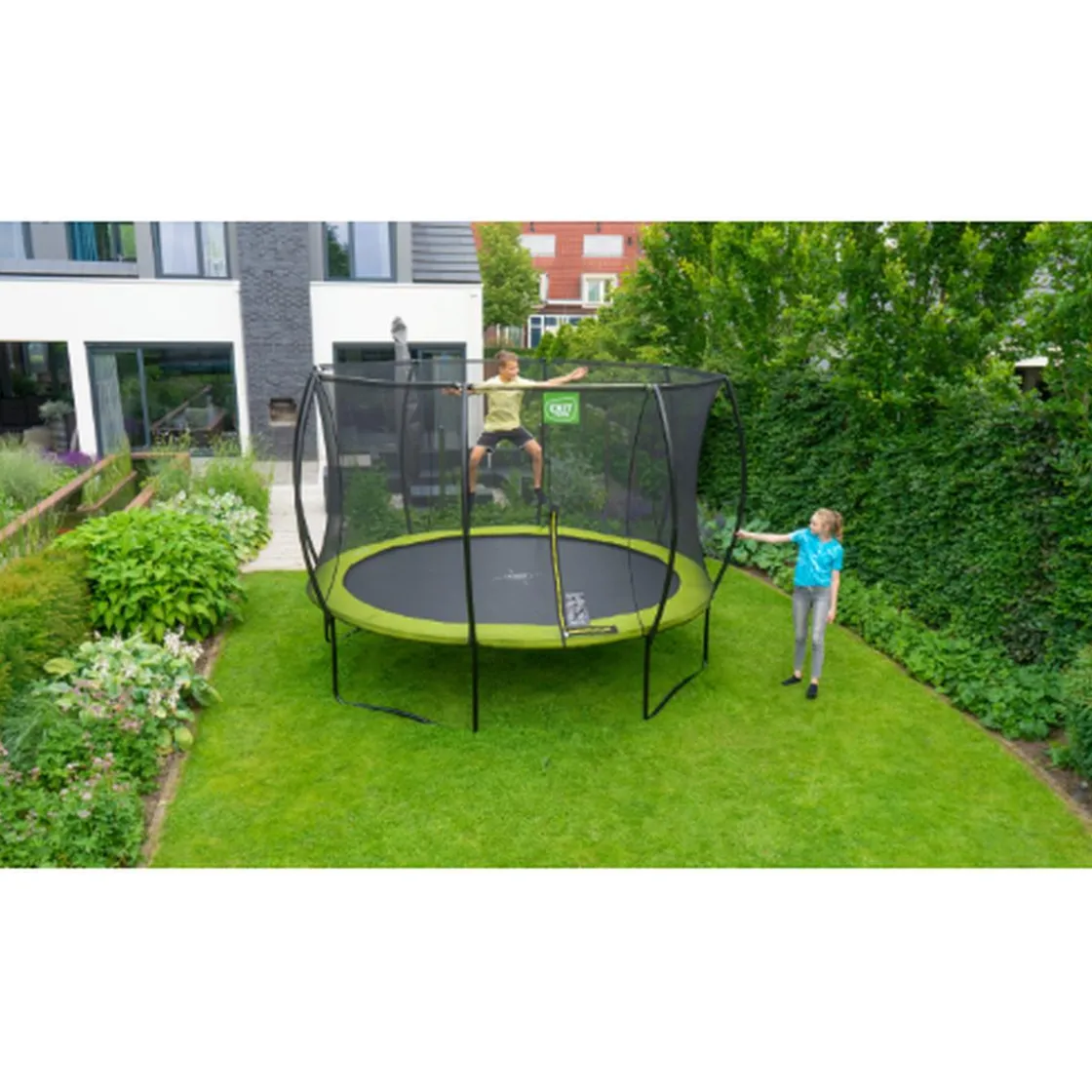 Exit Toys Exit - Cama elástica Silhouette redonda verde 244 cm* Camas Elásticas