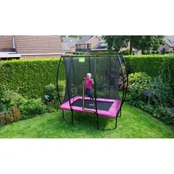 Exit Toys Exit - Cama elástica Silhouette rectangular rosa 153 cm* Camas Elásticas