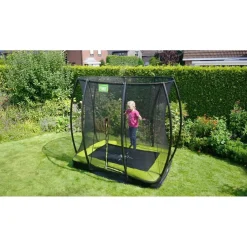 Exit Toys Exit - Cama elástica Silhouette rectangular de suelo verde 153 cm* Camas Elásticas