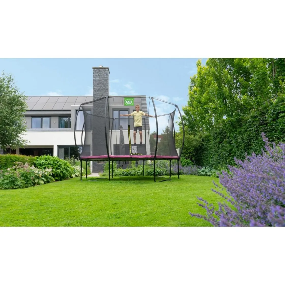 Exit Toys Exit - Cama elástica Silhouette redonda rosa 305 cm* Camas Elásticas