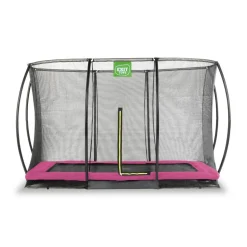 Exit Toys Exit - Cama elástica Silhouette rectangular de suelo rosa 214 cm