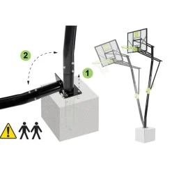 Exit Toys Exit - Canasta de baloncesto Galaxy para suelo con aro para mates