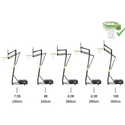 Exit Toys Exit - Canasta de baloncesto con ruedas y aro para mates Galaxy