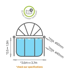Exit Toys EXIT - Cúpula de piscina redonda 360 cm