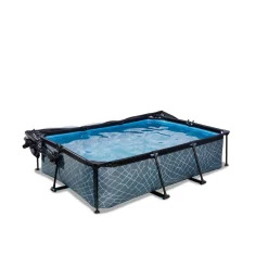 Exit Toys Exit - Piscina aspecto piedra 220 x 150 x 60 cm con bomba de filtro y cúpula* Piscinas|Juguetes De Verano