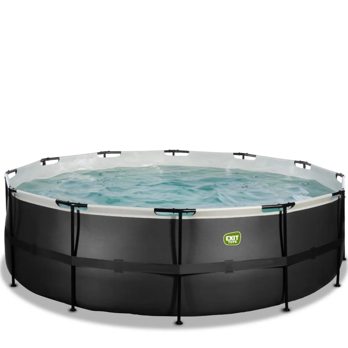 Exit Toys Exit - Piscina Black Leather diámetro 450 x 122 cm con filtro de arena