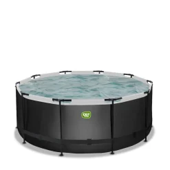 Exit Toys Exit - Piscina Black Leather diámetro 360 x 122 cm con filtro de arena* Piscinas|Juguetes De Verano