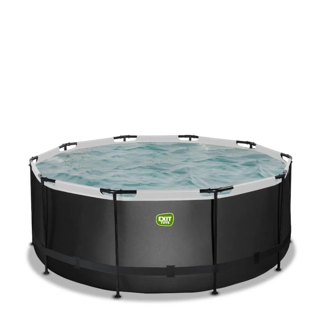 Exit Toys Exit - Piscina Black Leather diámetro 360 x 122 cm con filtro de arena* Piscinas|Juguetes De Verano