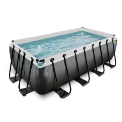 Exit Toys Exit - Piscina Black Leather 400 x 200 x 122 cm con filtro de cartucho* Piscinas|Juguetes De Verano