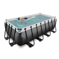 Exit Toys Exit - Piscina Black Leather 400 x 200 x 122 cm con filtro de cartucho* Piscinas|Juguetes De Verano