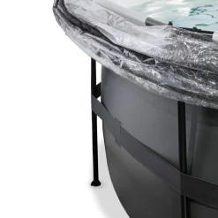 Exit Toys Exit - Piscina Black Leather diámetro 488 x 122 cm con filtro de arena, cúpula y bomba de calor* Piscinas|Juguetes De Verano