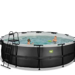 Exit Toys Exit - Piscina Black Leather diámetro 488 x 122 cm con filtro de arena, cúpula y bomba de calor* Piscinas|Juguetes De Verano