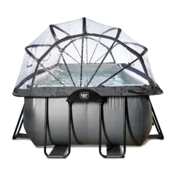 Exit Toys Exit - Piscina Black Leather 540 x 250 x 100 cm con filtro de arena y cúpula* Piscinas|Juguetes De Verano